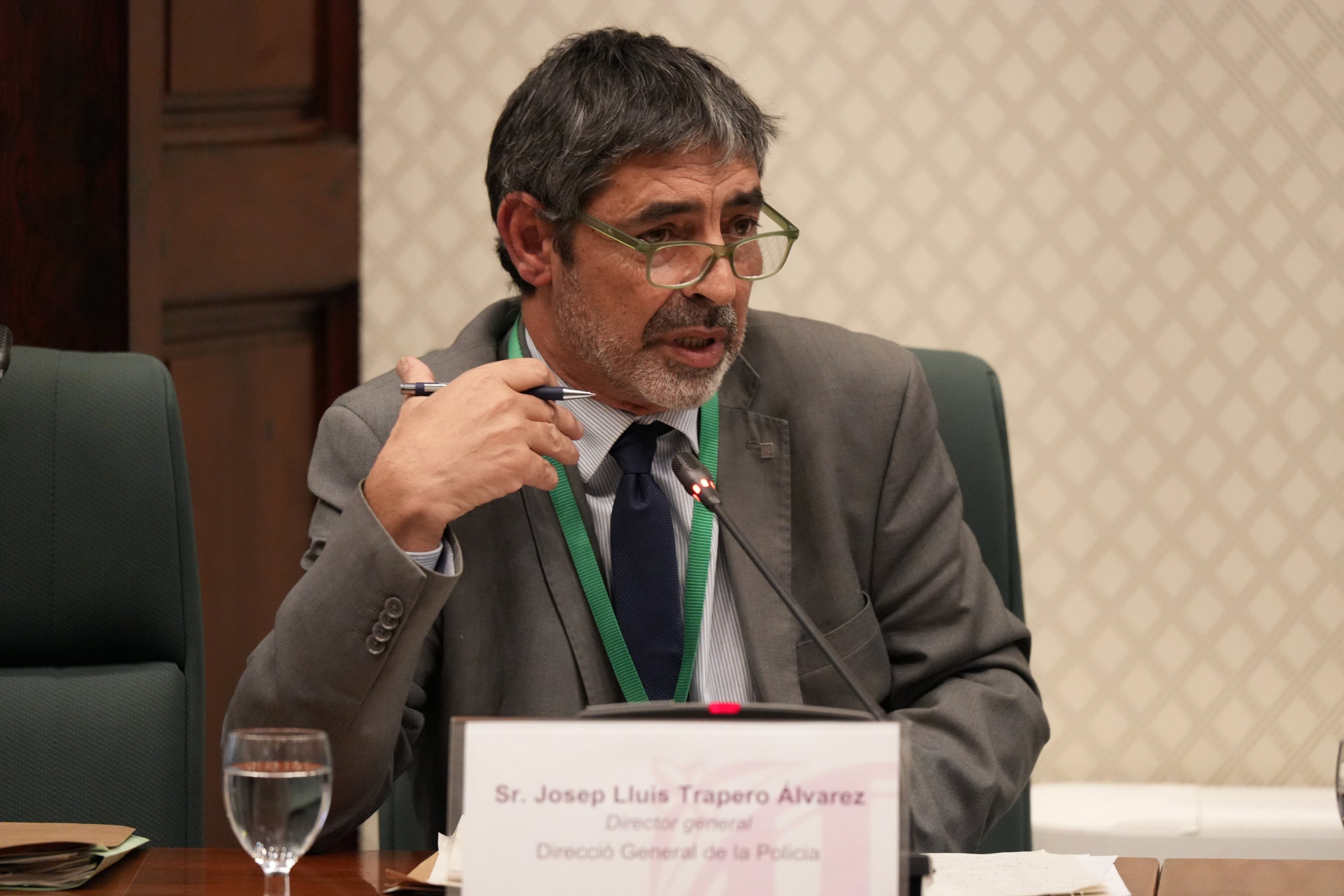 El director general dels Mossos, Josep Lluís Trapero, compareixent a la comissió d'investigació sobre espionatge del Parlament | Marta Sierra (ACN)