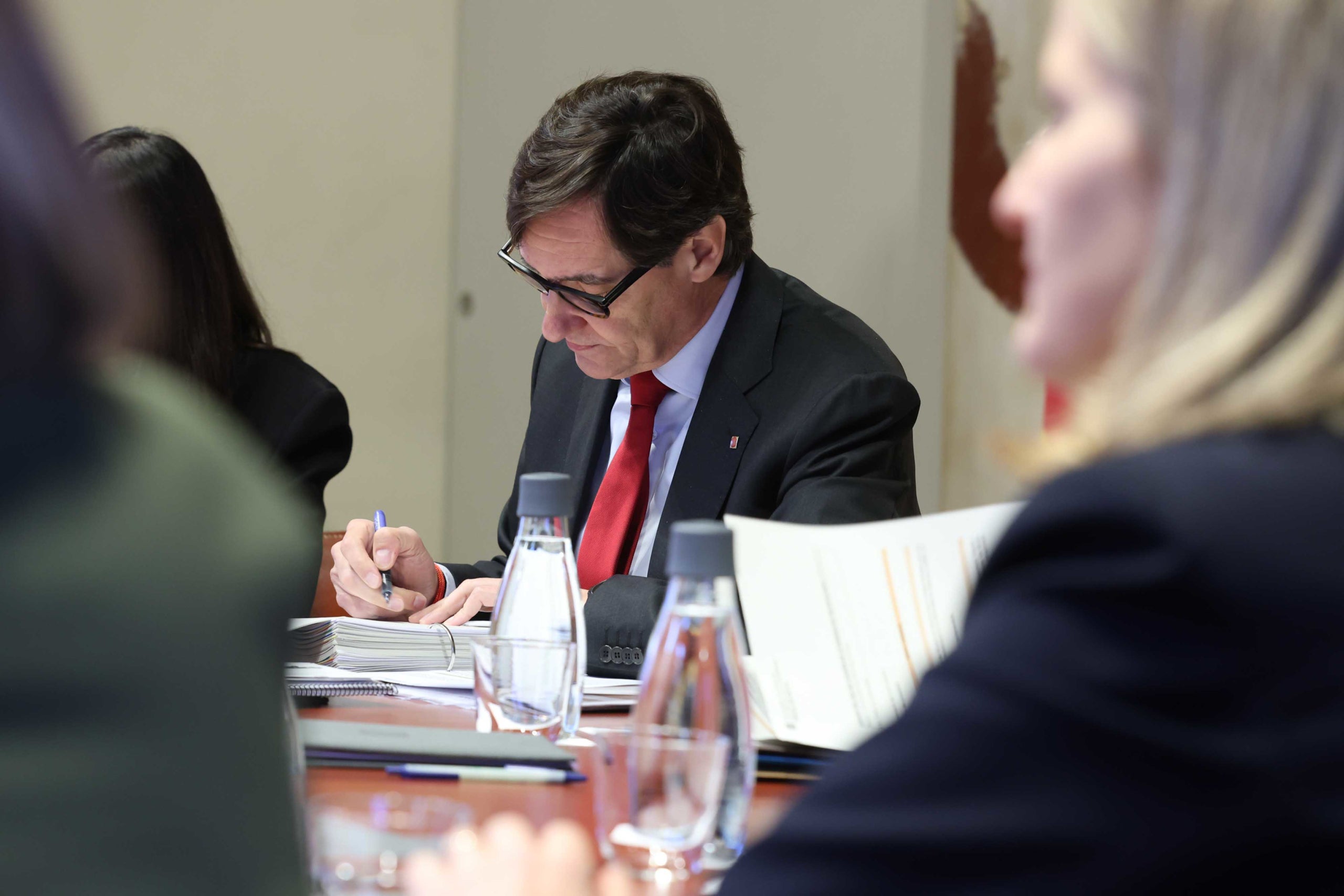 El president de la Generalitat, Salvador Illa, a la reunió del Consell Executiu / ACN