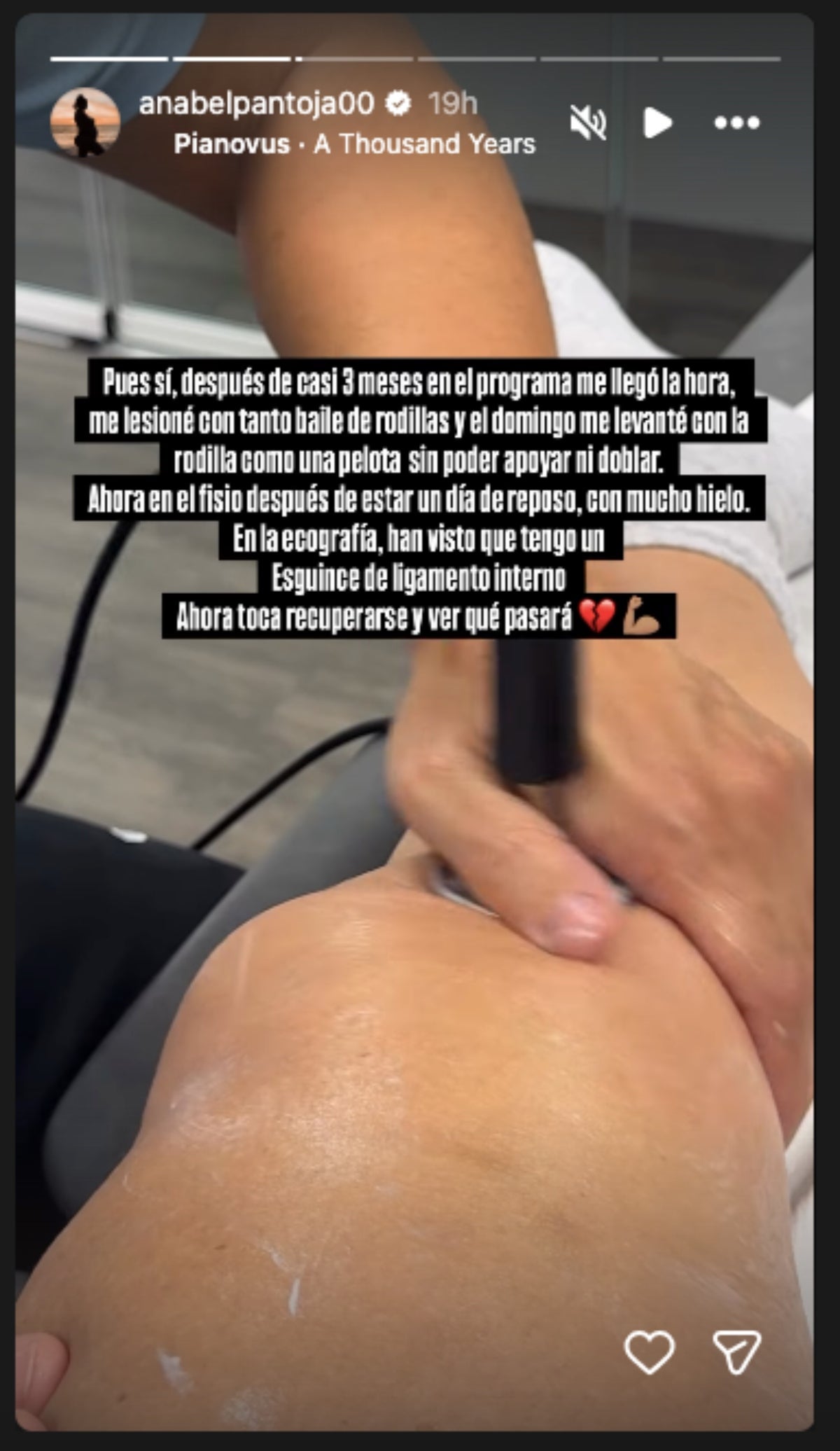 Anabel Pantoja revela que s'ha lesionat el genoll després de 'Bailando con las estrellas' | Instagram