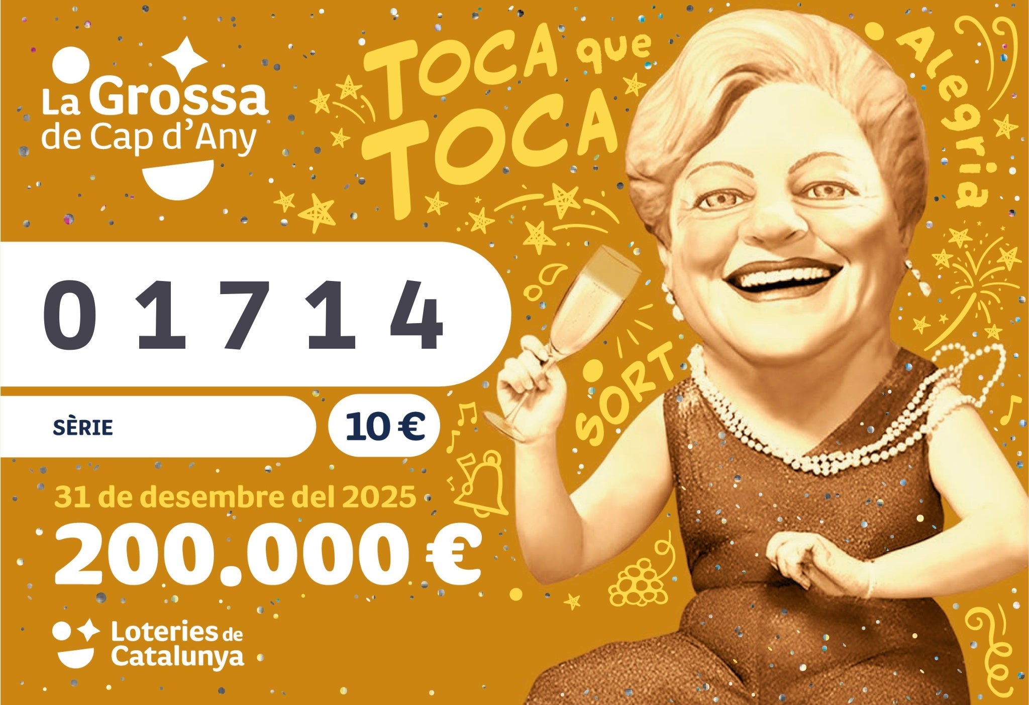 Bitllet de La Grossa de Cap d'Any de 2025 per al sorteig d'El Món