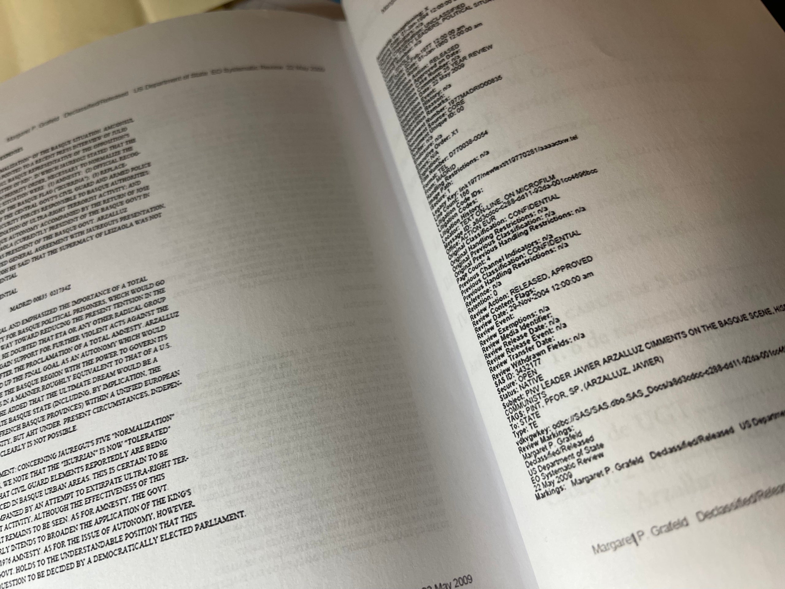 Part dels cables remesos per Stabler i recollits per Urdánoz al llibre