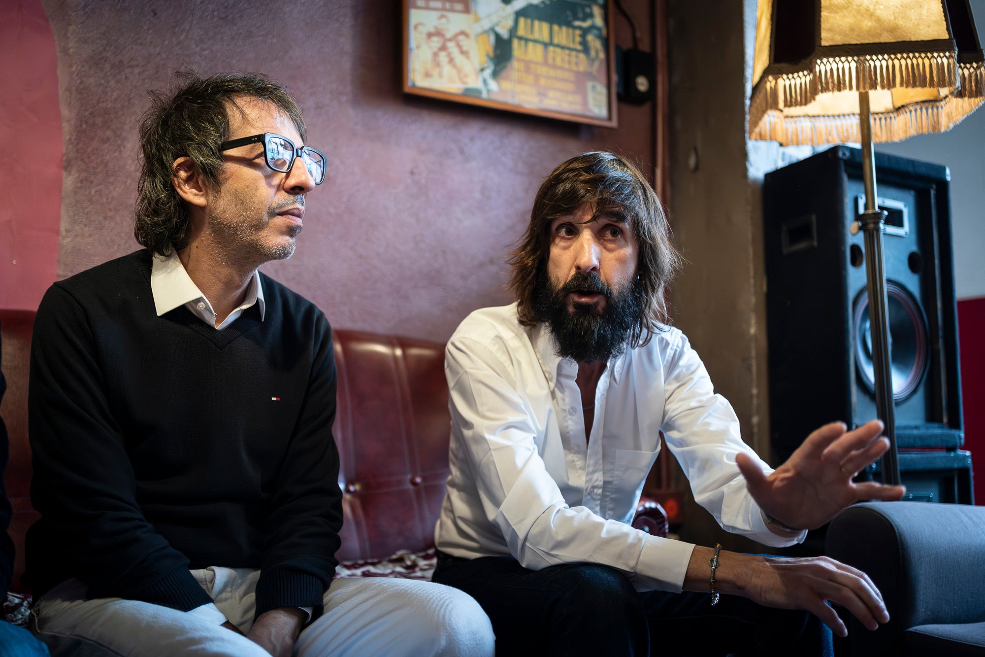 Marc Ros, Jesús Senra i Axel Pi, membres del grup musical Sidonie. Barcelona 13.11.2025 | Mireia Comas