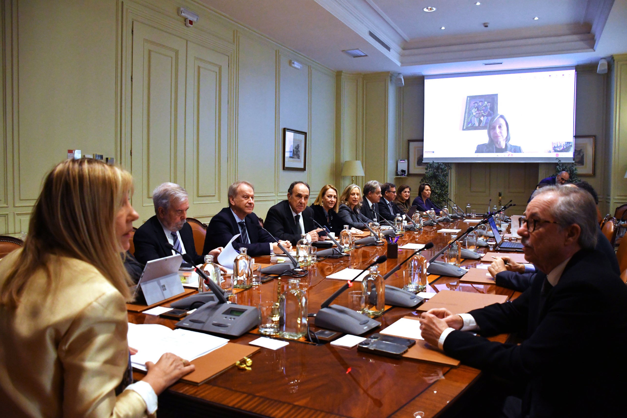 Una imatge del ple del CGPJ de la reunió d'aquest matí en avalar la nova fiscal general de l'Estat/CGPJ