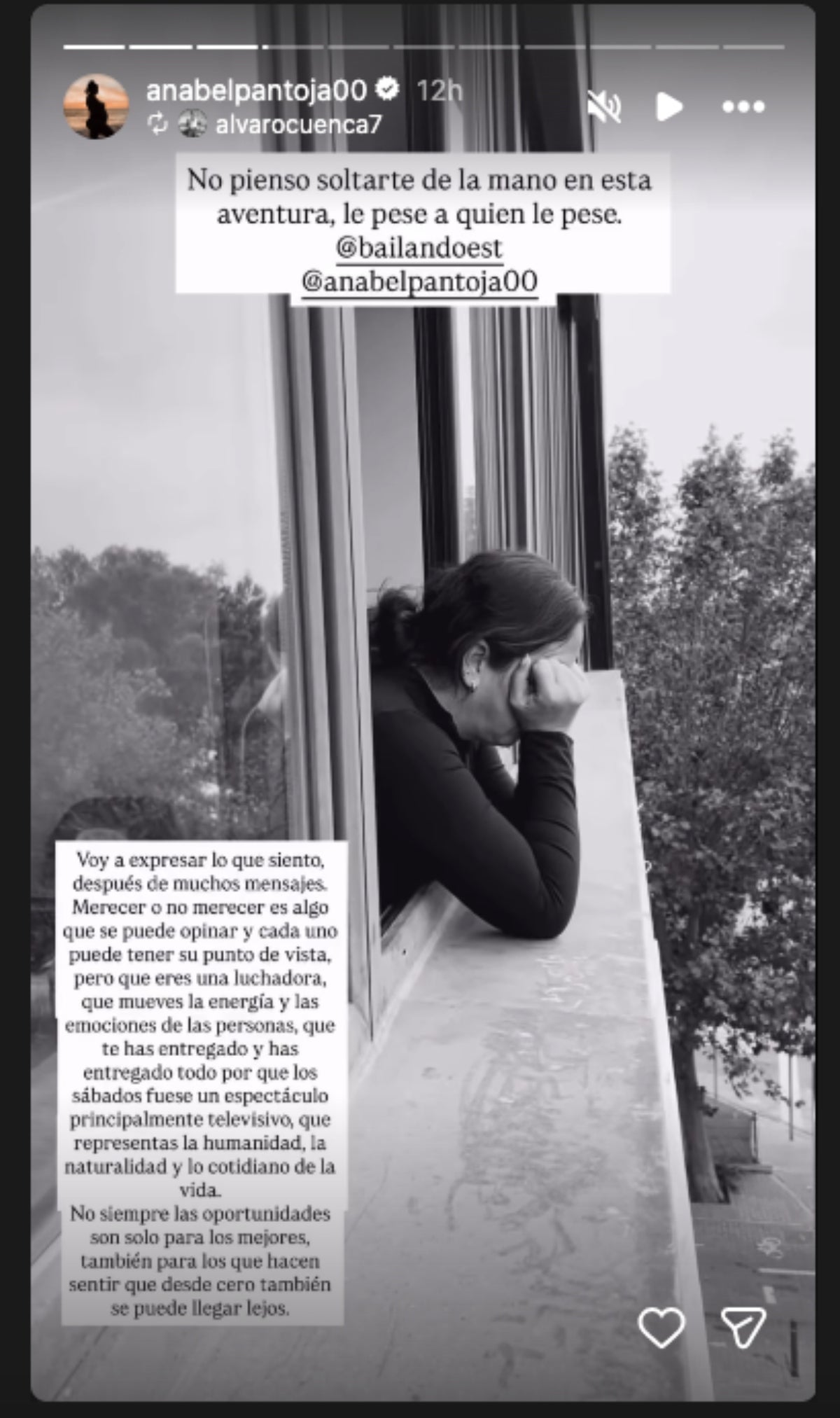 El ballarí d'Anabel Pantoja dedica unes paraules | Instagram