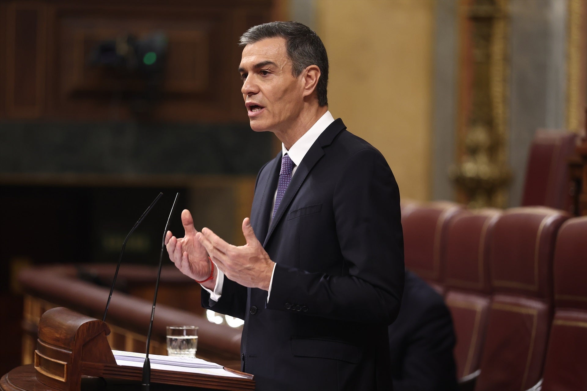 El presidente del gobierno español, Pedro Sánchez, en el Congreso / Europa Press
