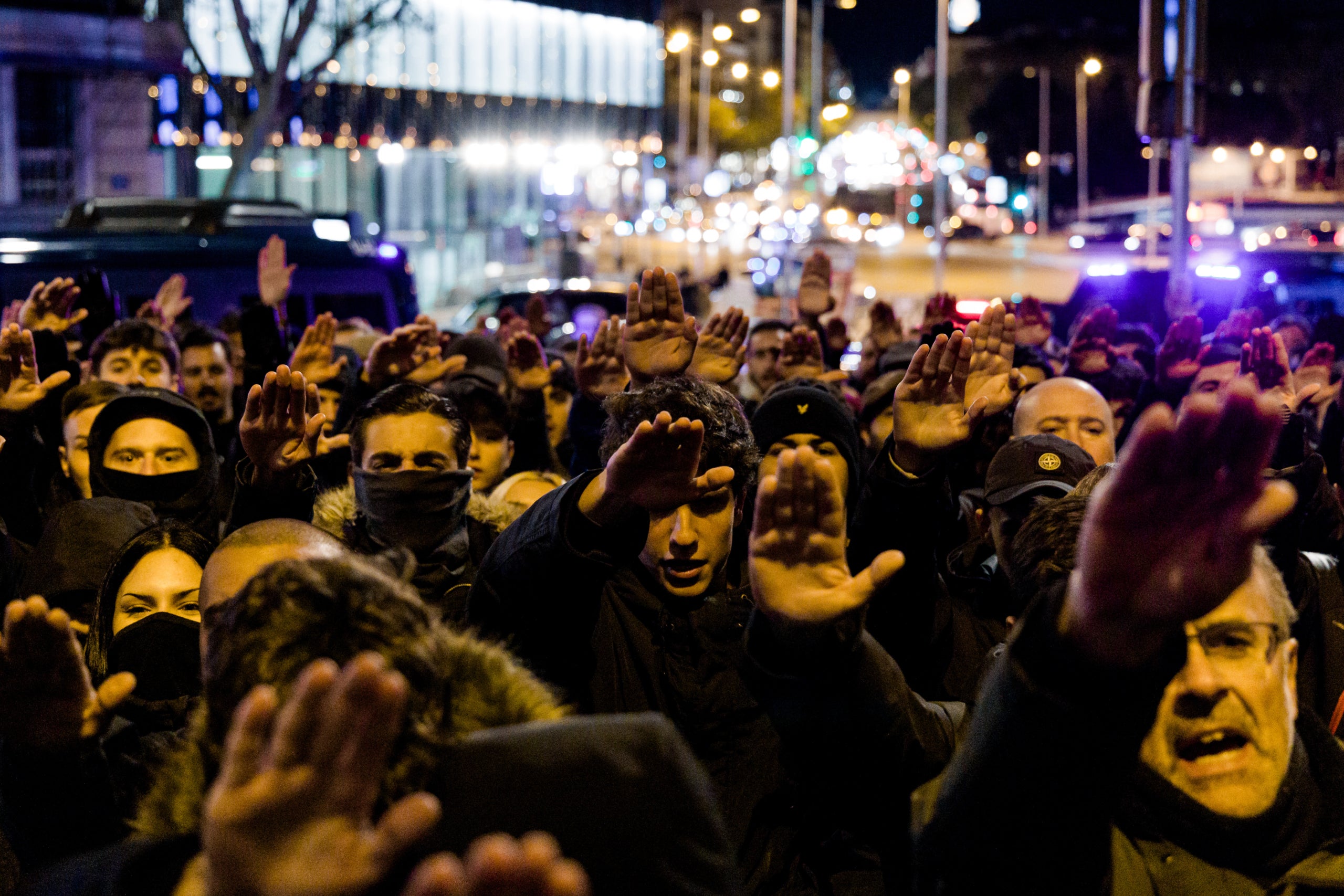 Un grupo de falangistas durante una manifestación para conmemorar el 20-N, el 21 de noviembre de 2025, en Madrid (España).| Carlos Luján / Europa Press
