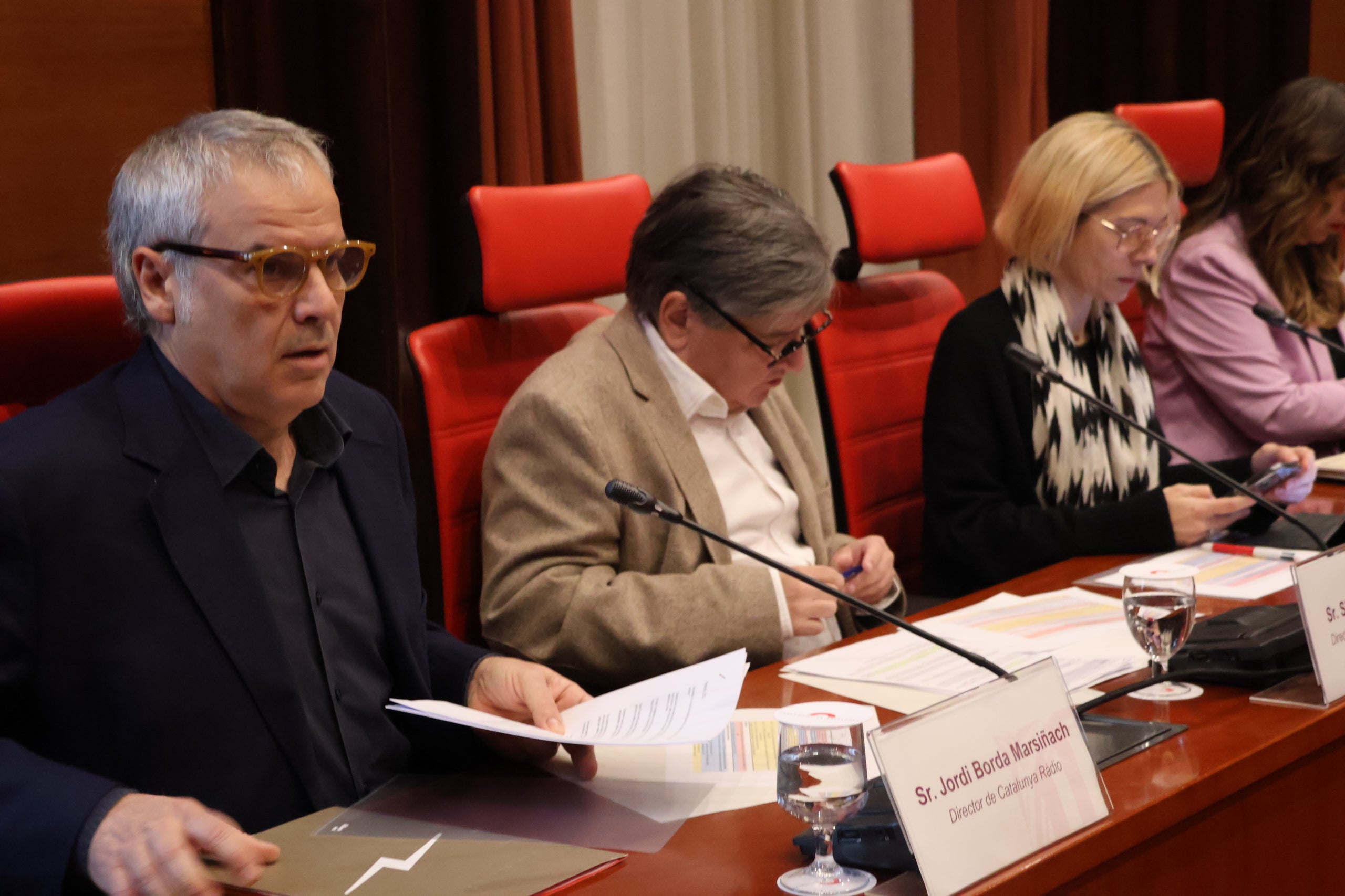 Jordi Borda, en primer terme, a la comissió de control de la CCMA/Parlament