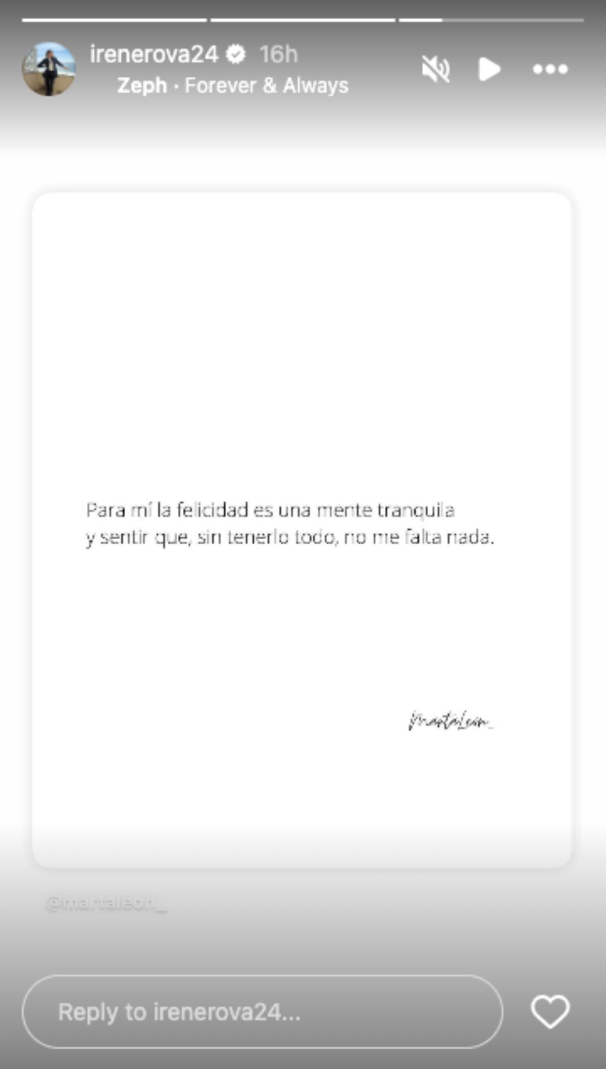 La publicació d'Irene Rosales després de l'última entrevista de Kiko Rivera _ Instagram