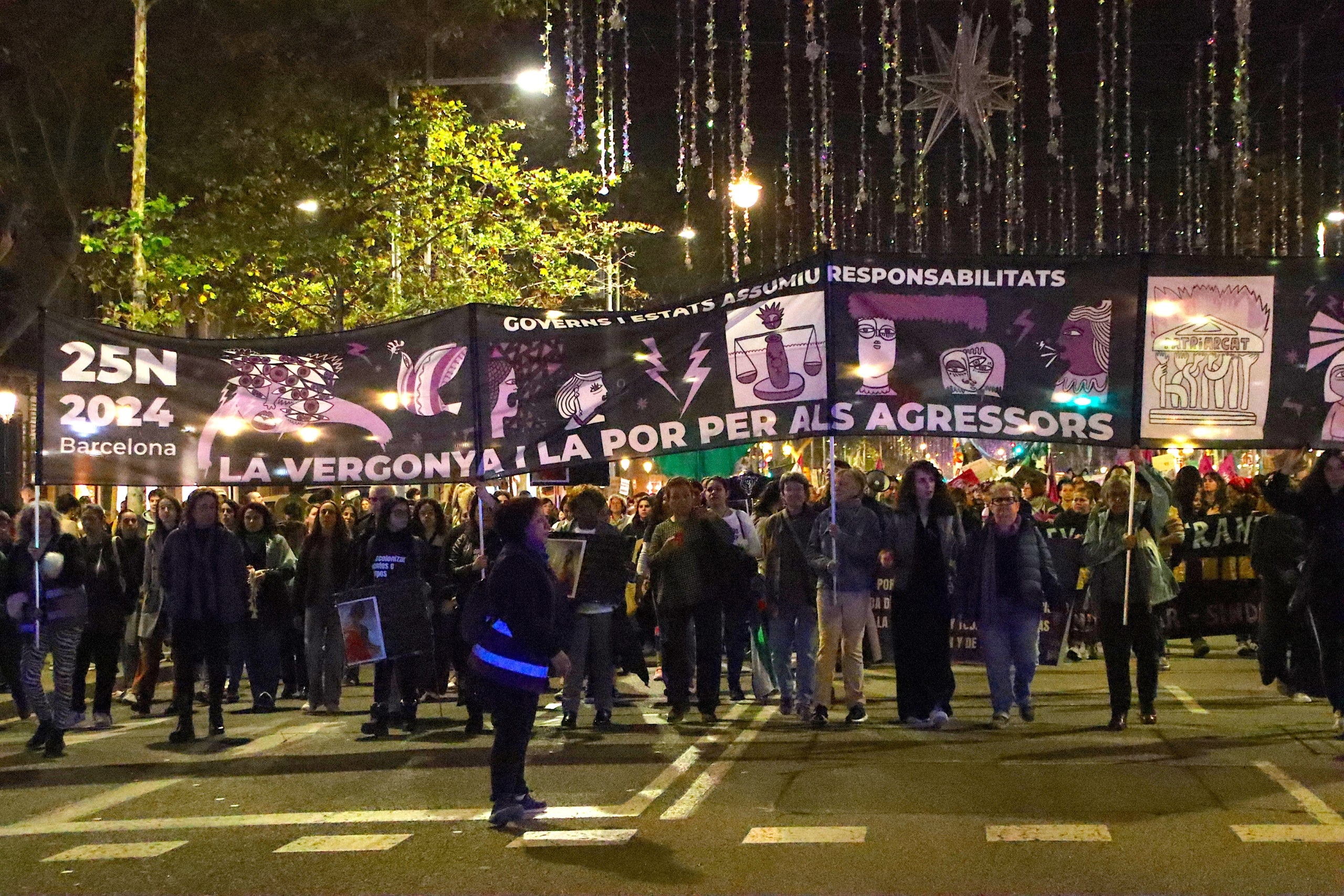 La manifestació del 25-N, Dia Internacional contra les Violències Masclistes, del 2024 a Barcelona / ACN