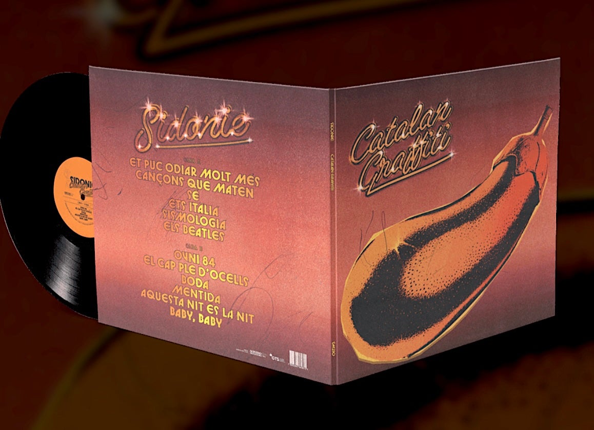 La coberta del nou disc de Sidonie, Catalan Graffiti, amb la icònica albergínia