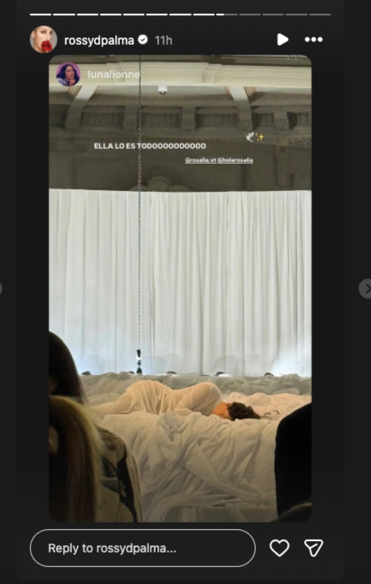 Rossy de Palma publica imatges de la 'listening party' de Rosalía | Instagram