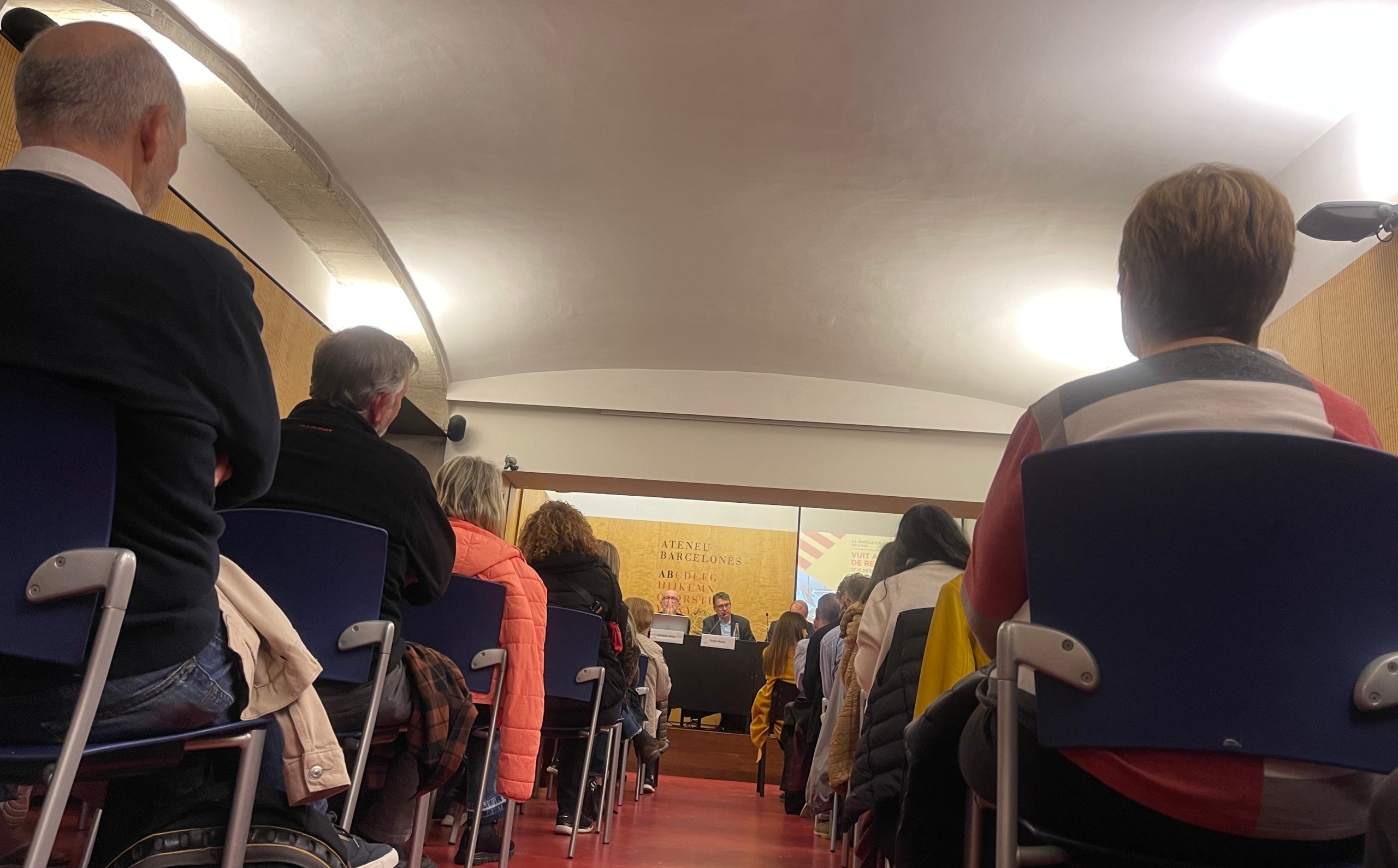 Una imagen del acto de los Síndics/QS