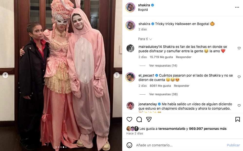 Shakira i els fills, disfressats la nit de Halloween - Instagram