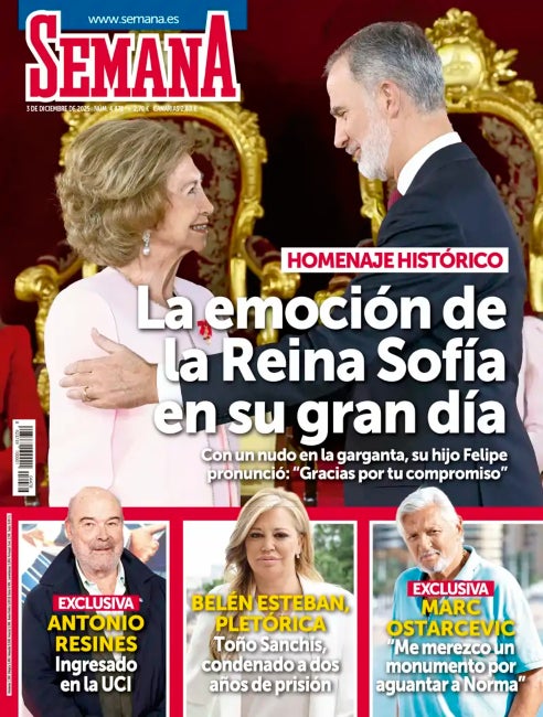 Sofia ha rebut el Tosió d'Or del seu fill - Semana