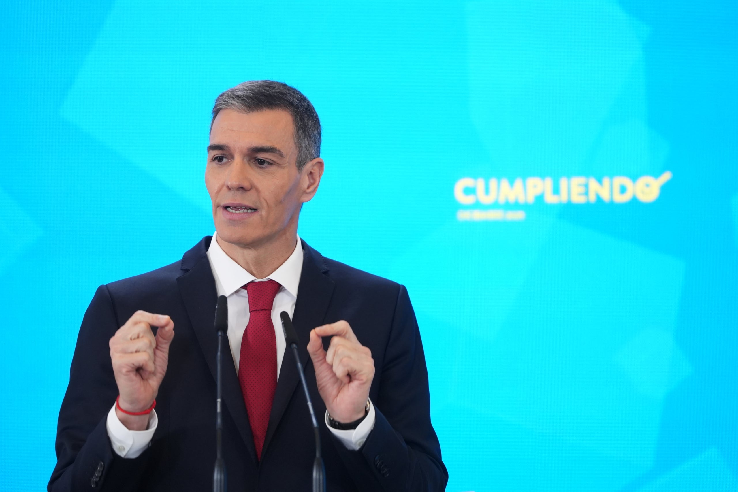 El presidente del gobierno español, Pedro Sánchez, este lunes / ACN-Javier Barbancho