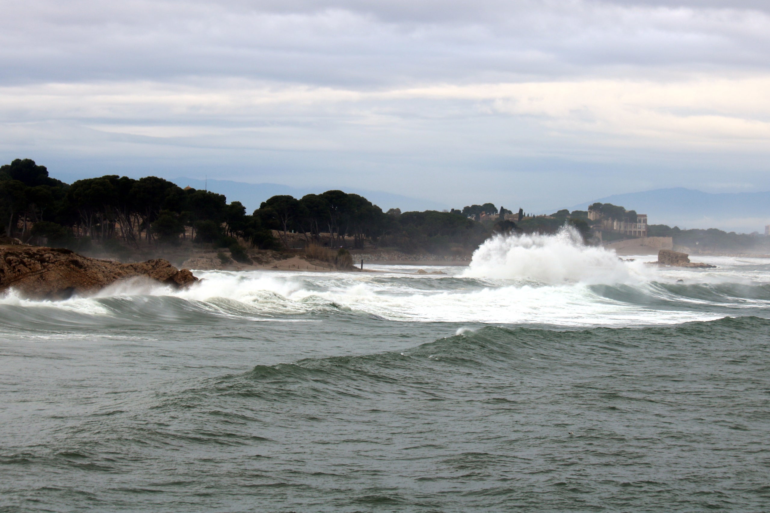 Plano general del temporal de mar en l'Escala / ACN