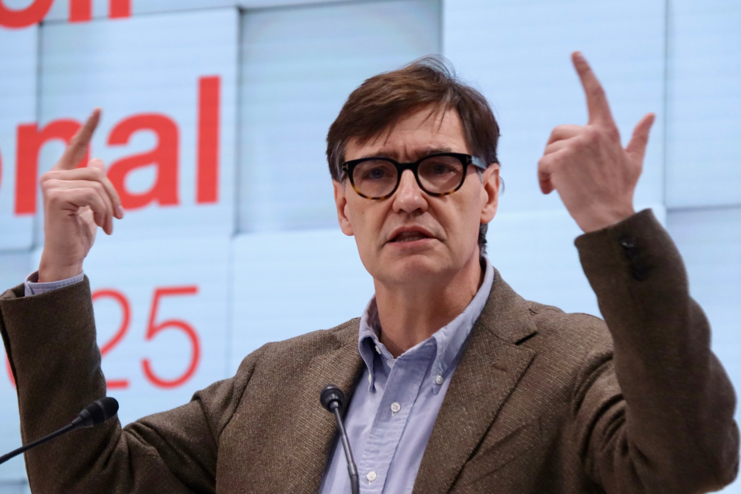 El president Salvador Illa, al Consell Nacional del PSC aquest dissabte / ACN