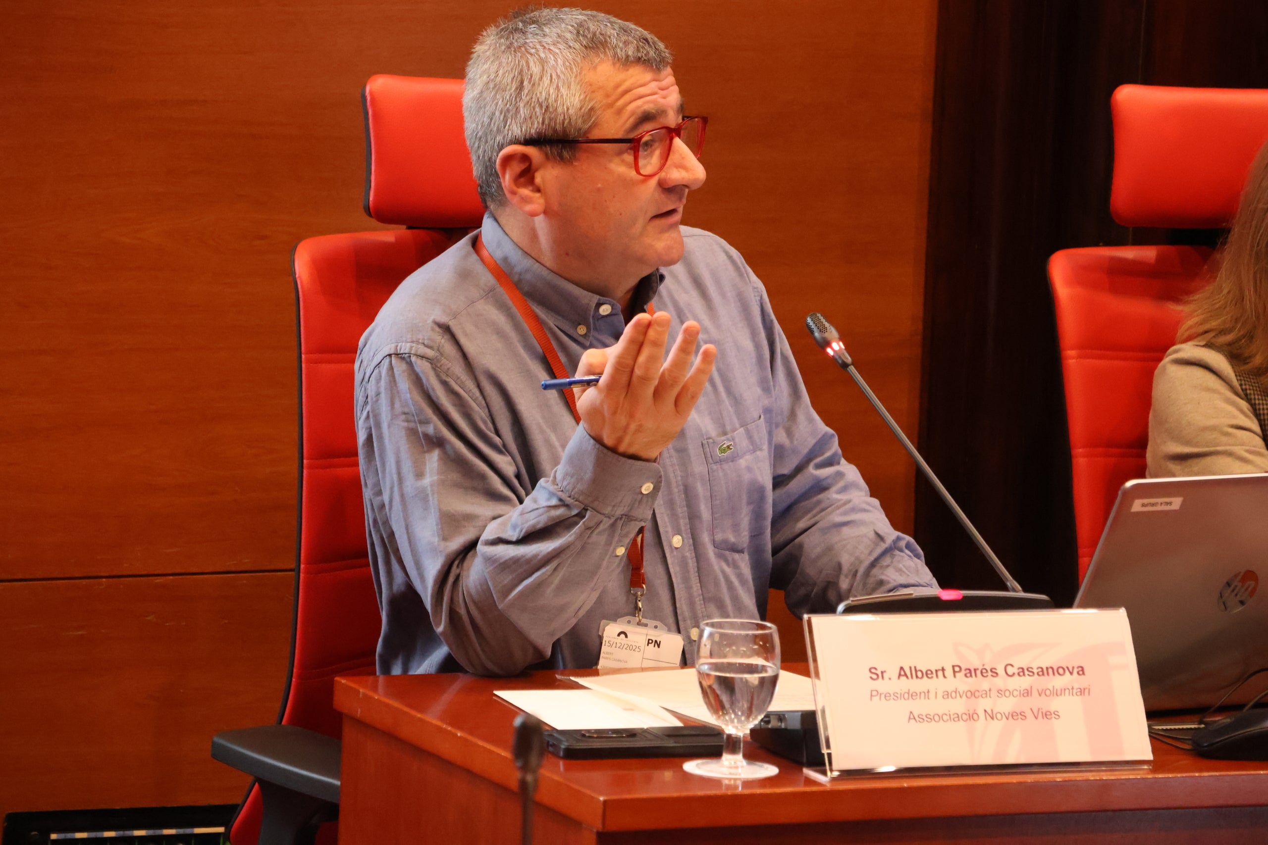 Albert Parés, en la seva compareixença al Parlament/Parlament