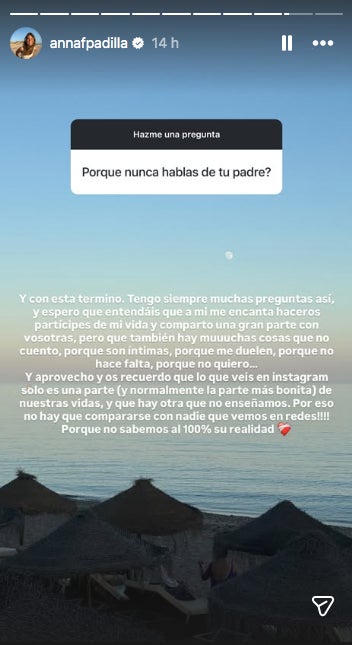 Anna Ferrer confessa per què mai no parla del pare - Instagram