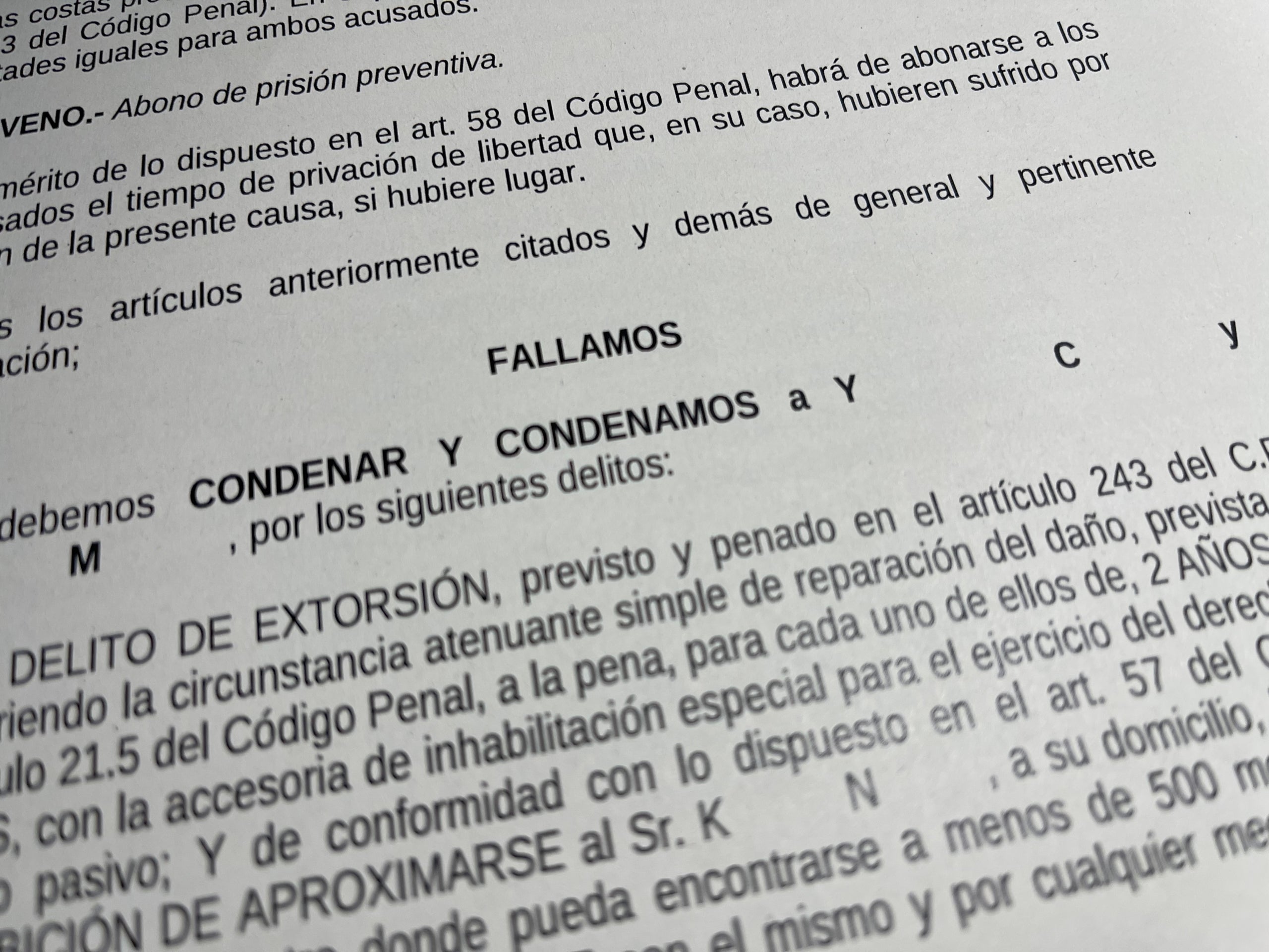 Part de la condemna als ciutadans israelià i belga del cas Gavà/QS