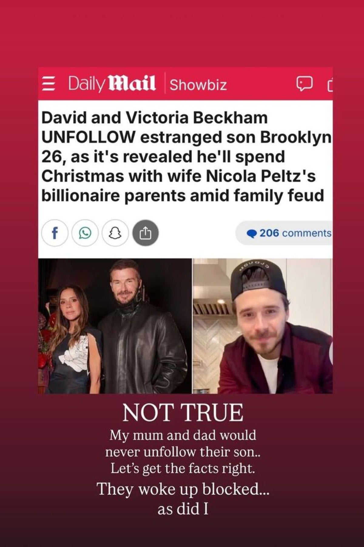 Cruz Beckham confirma que Brooklyn els ha bloquejat a les xarxes socials _ Instagram