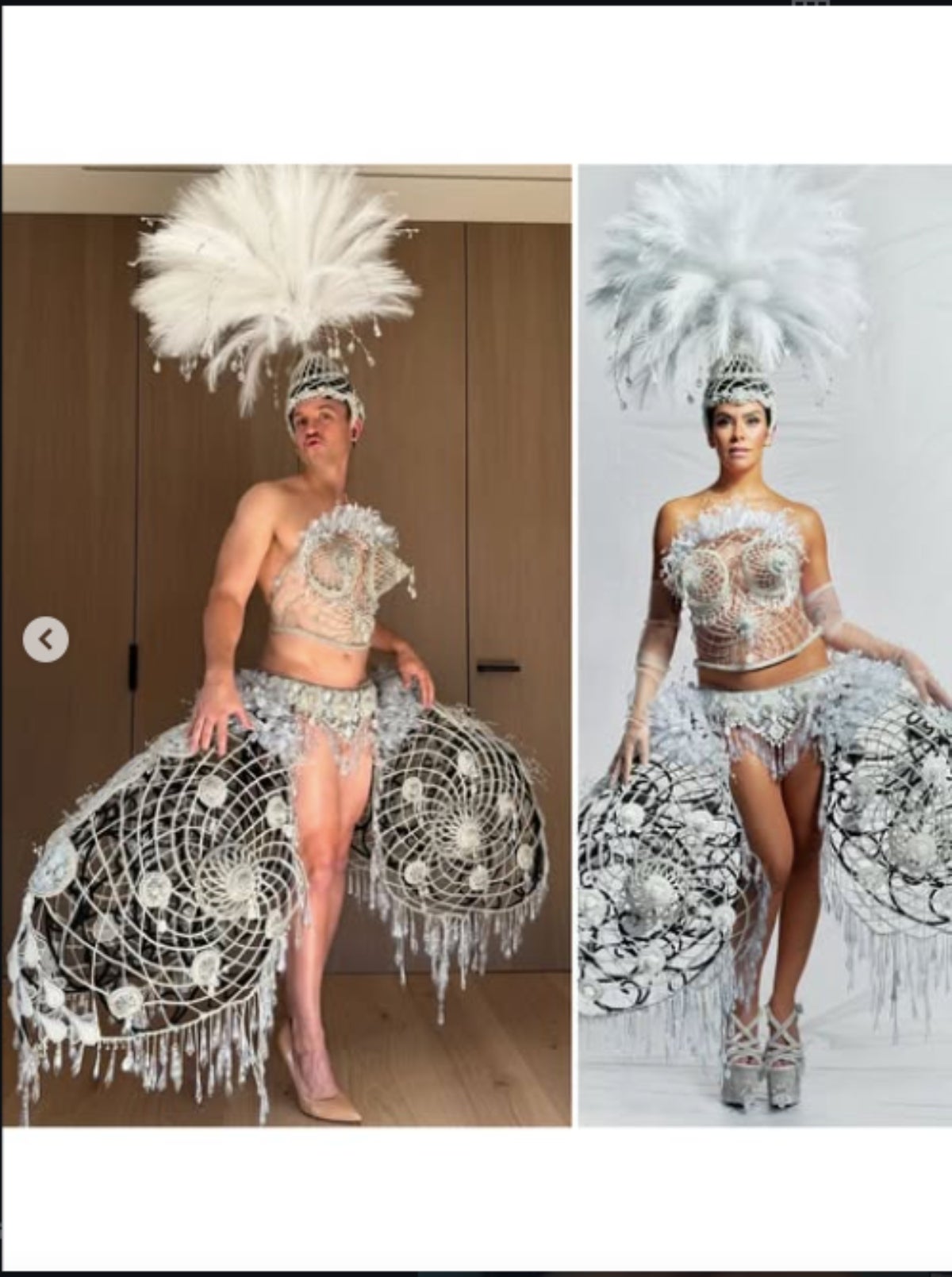 Dabiz Muñoz se pone el vestido de las campanadas de Cristina Pedroche | Instagram