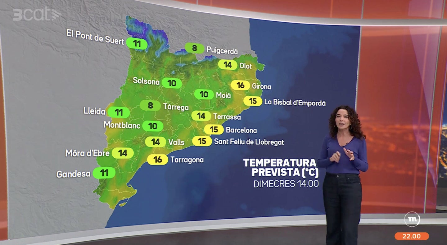 Els mapes del temps ara tenen molt més color - TV3