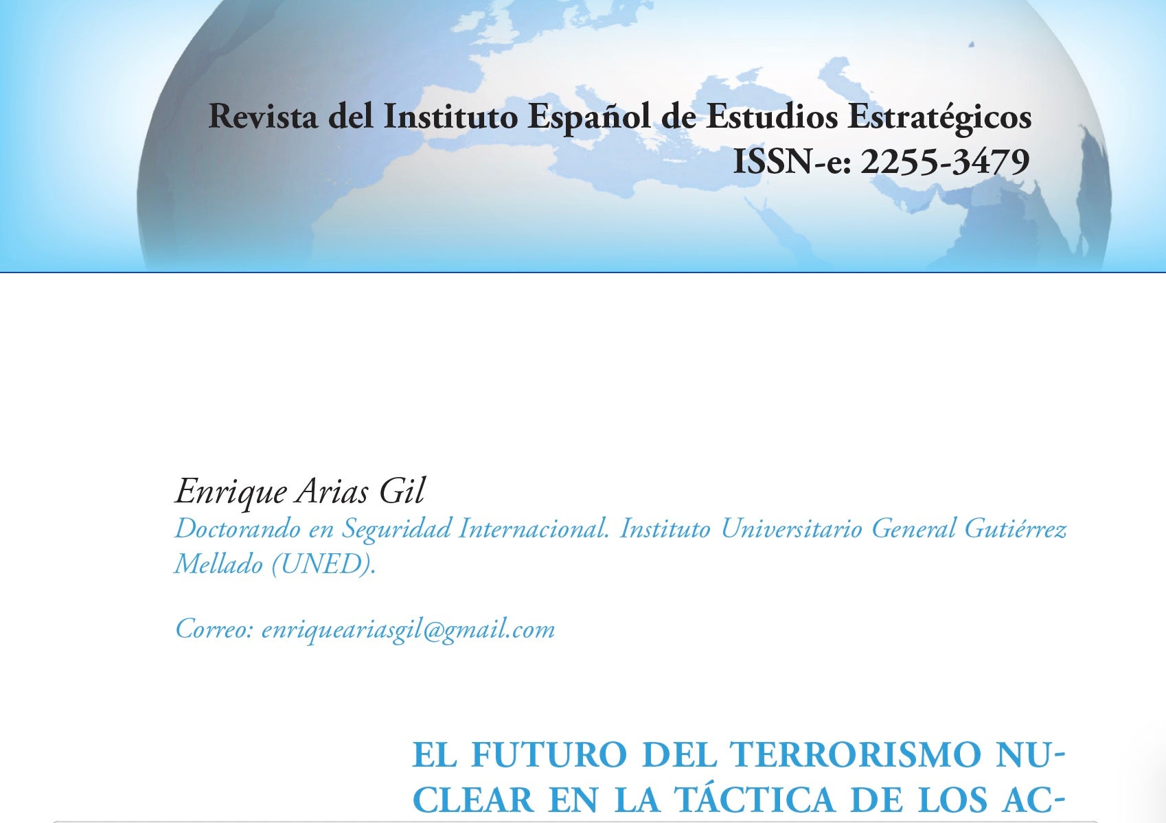 Un dels estudis d'Enrique Arias Gil/IEEE