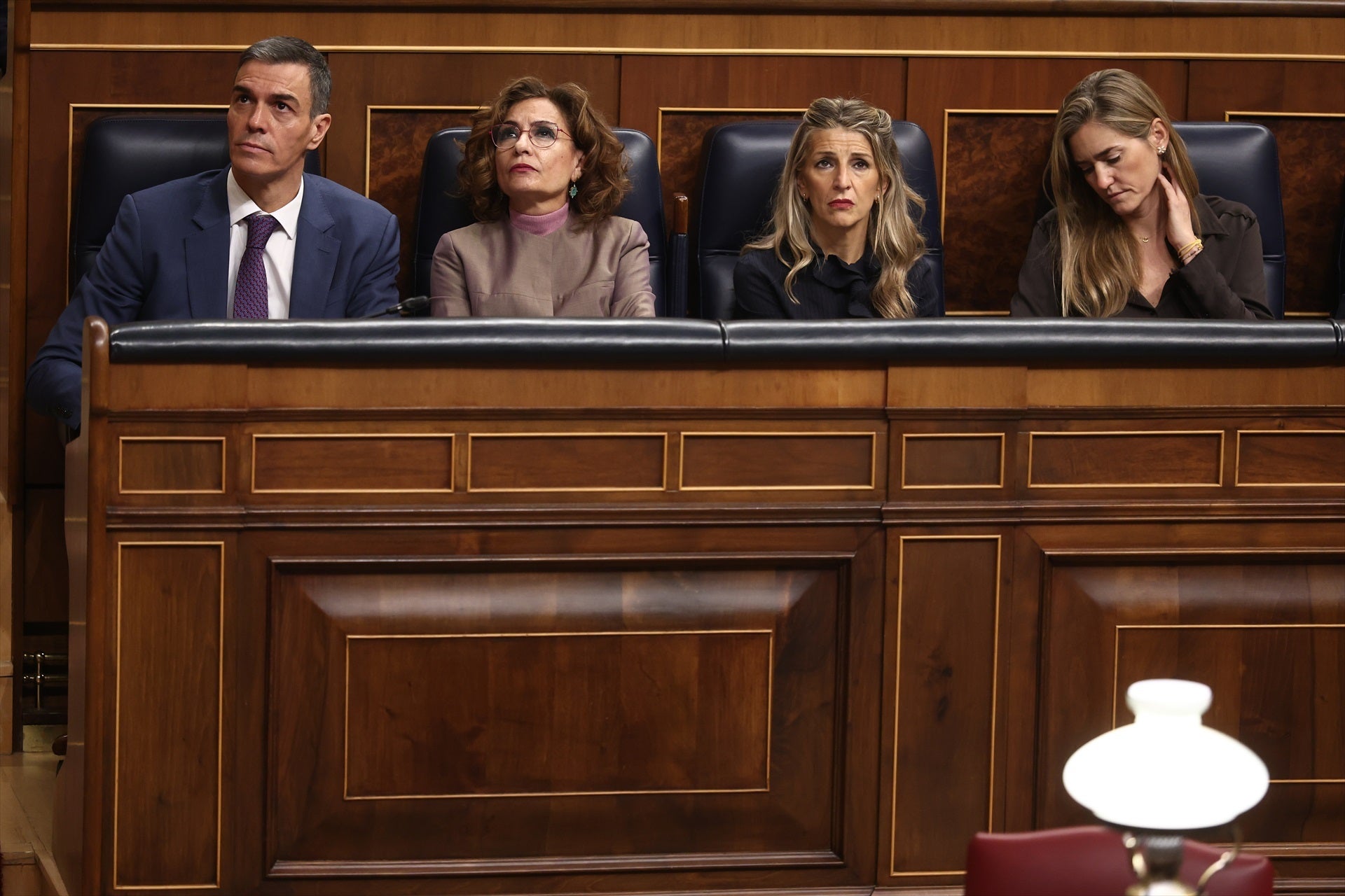 Pedro Sánchez, María Jesús Montero i Yolanda Díaz al Congrés / Europa Press