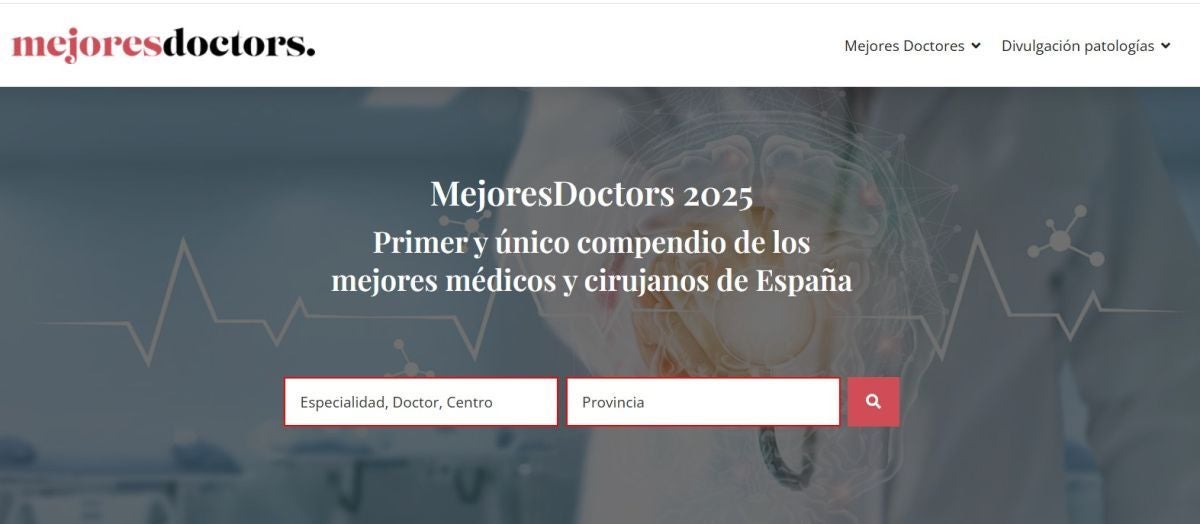 Imatge de la pàgina web 'Mejoresdoctors.com'