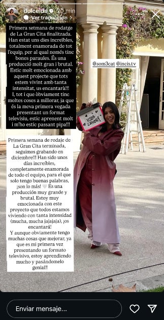 Primera imatge de Dulceida al rodatge del seu programa a TV3