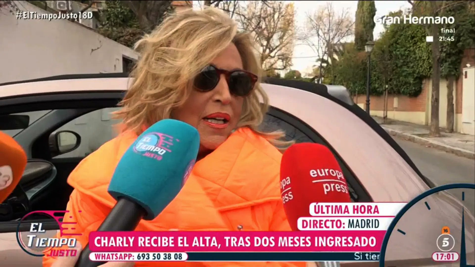 Primeras palabras de Lydia Lozano después de que el marido reciba el alta - Telecinco