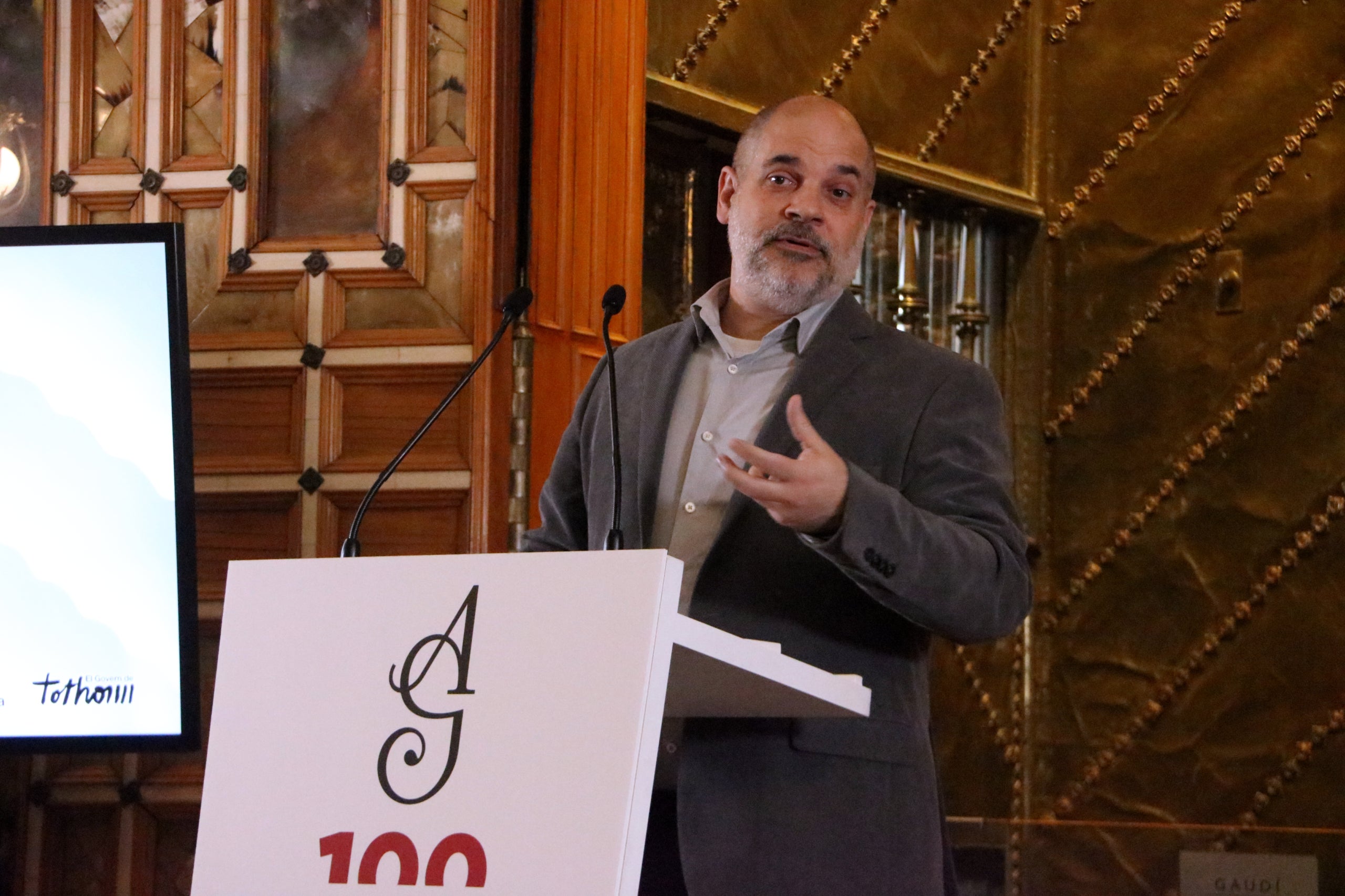 El comissari de l'Any Gaudí, Galdric Santana, a l'acte de presentació de l'homenatge / ACN