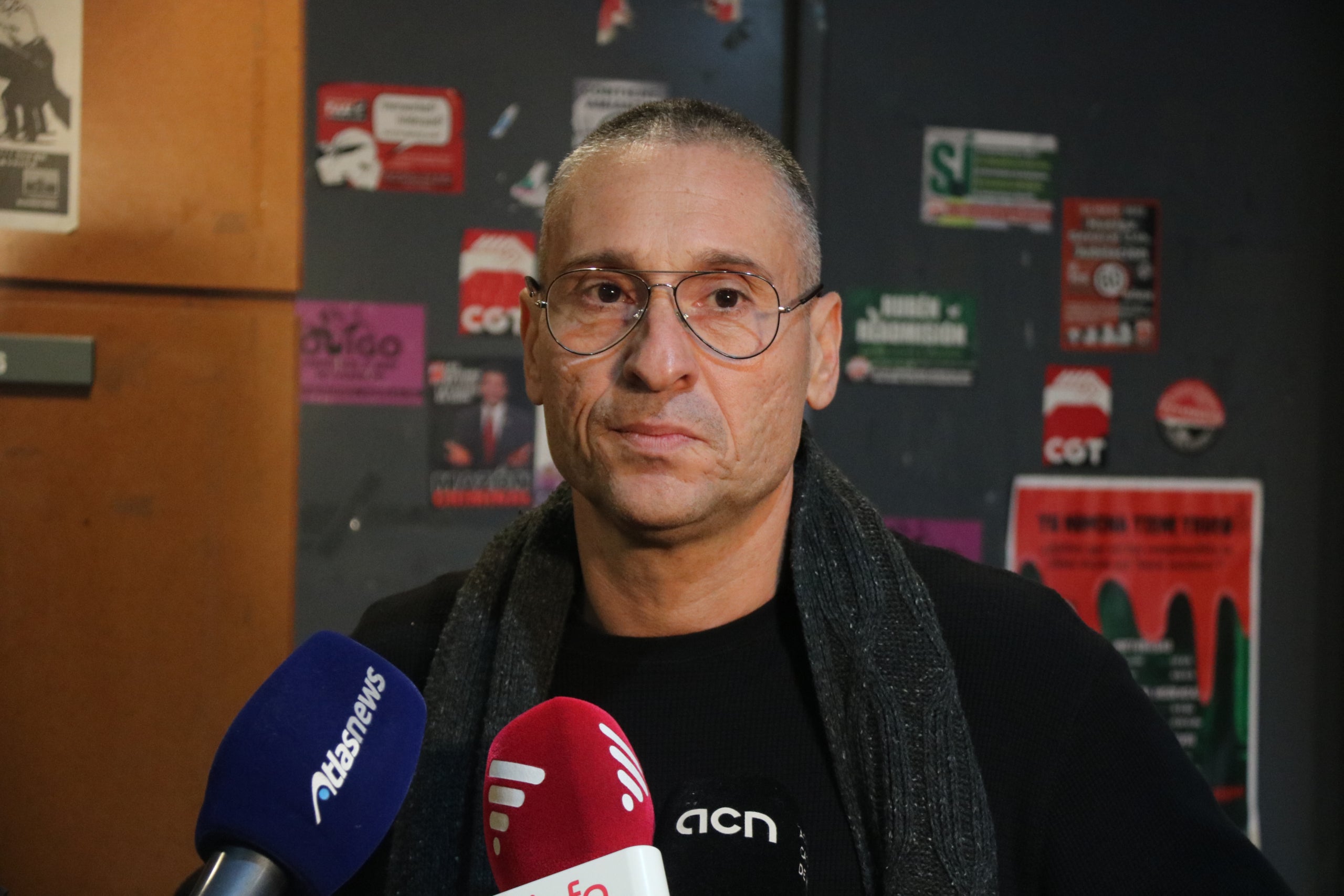 El president del Comitè d'Empresa de Renfe, Alfredo Herranz, després de la reunió/ ACN