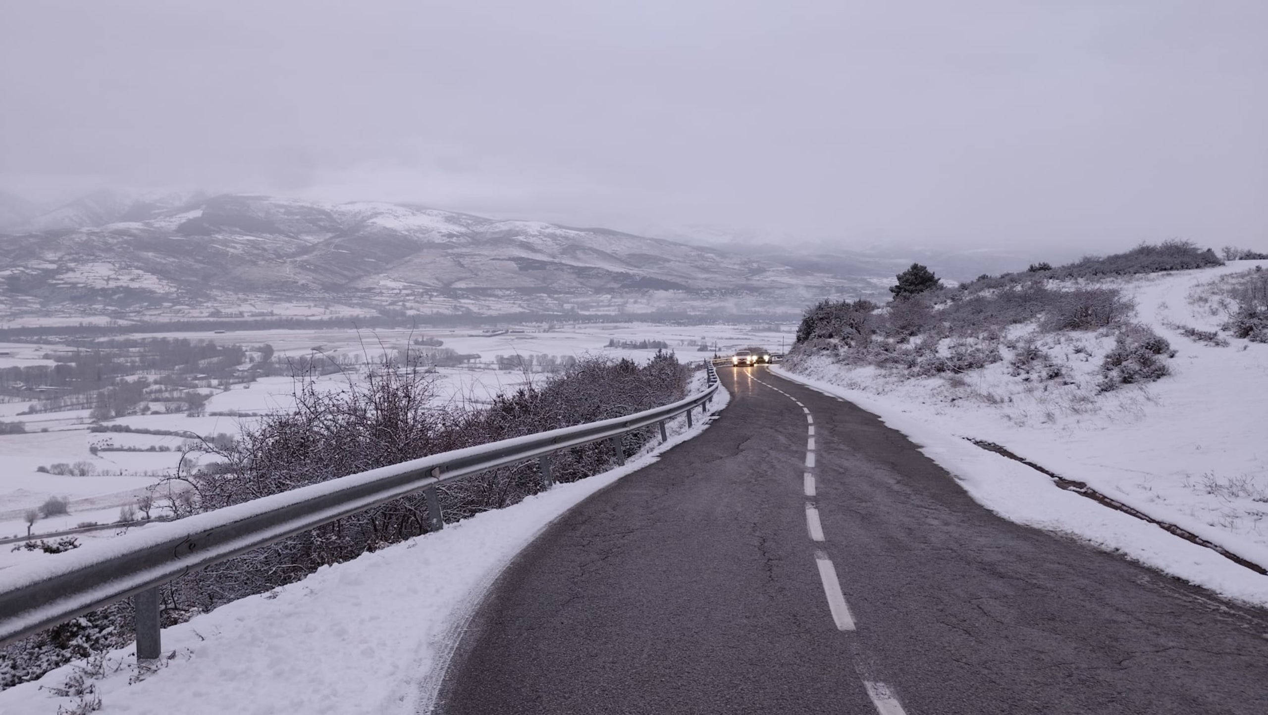 Imatge de la carretera cap a la Masella | Foto cedida a l'ACN