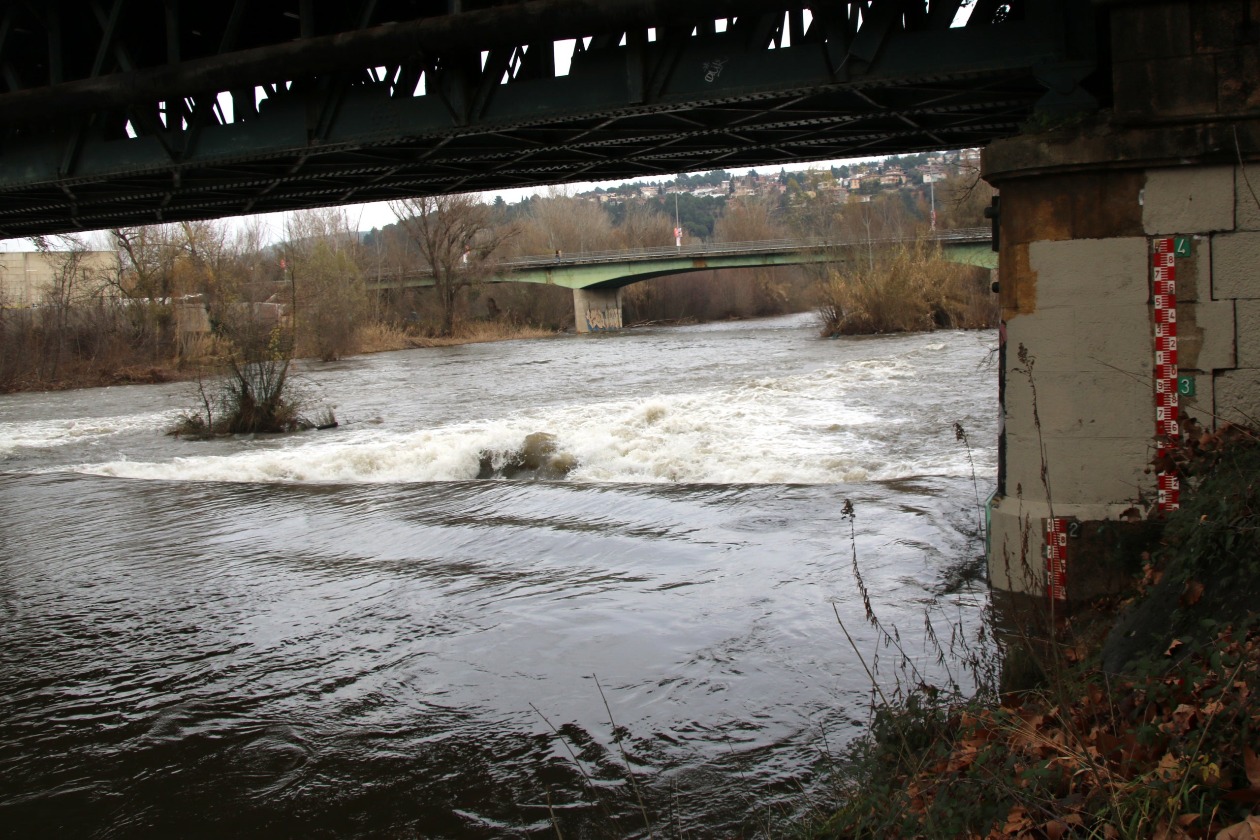 El riu Ter des de l'estació d'aforament Francesc Ferrer i Gironès, a Girona | Berta Artigas Fontàs (ACN)