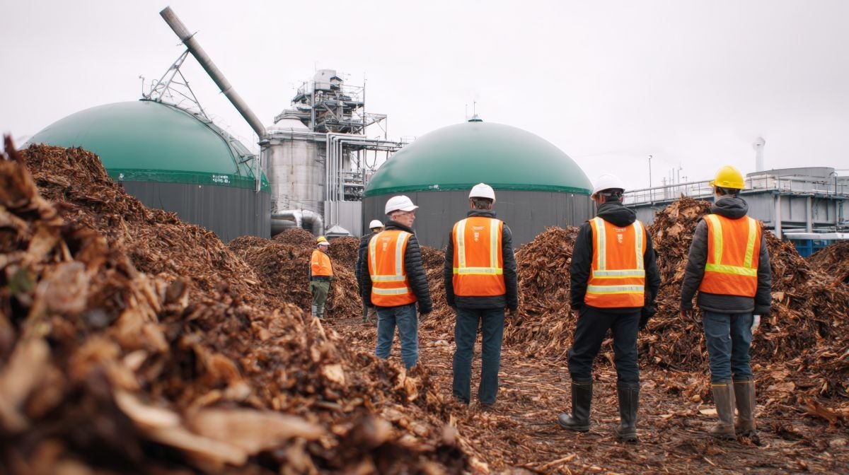 Treballadors a una planta de biometà / Servimedia