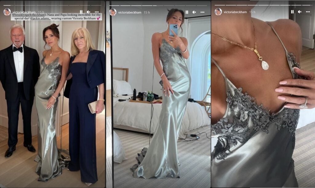 Així va anar vestida Victoria Beckham el dia de la boda del seu fill - Instagram