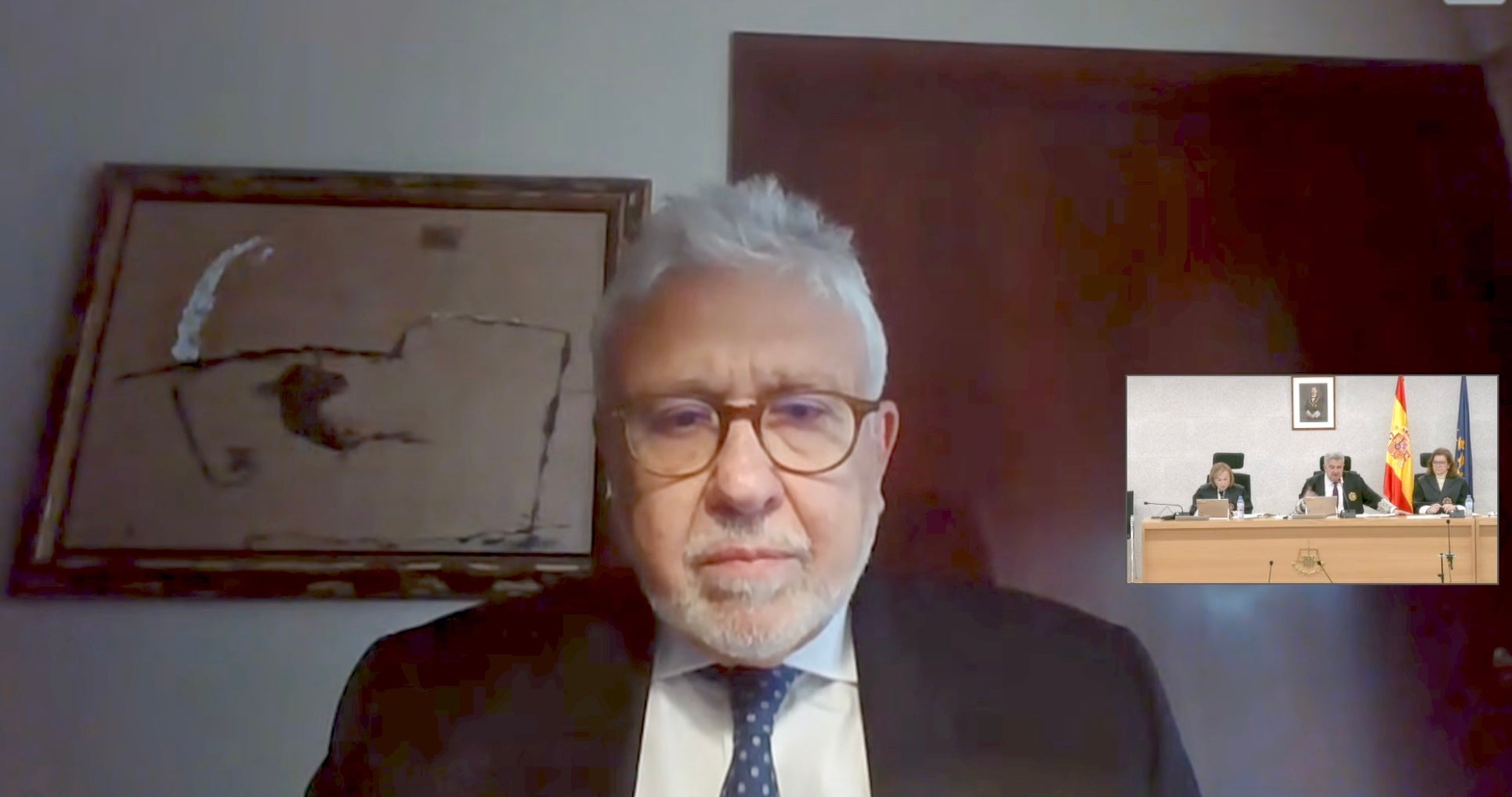 Joan Anton Sánchez Carreté, en un moment de la seva declaració/QS