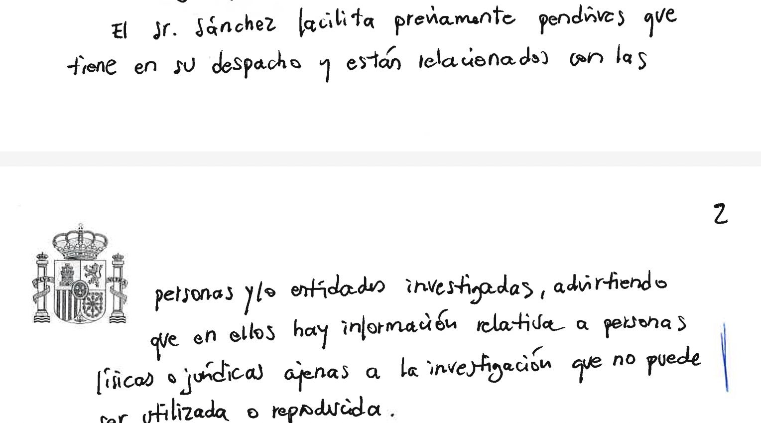 Parte del acta donde la comisión judicial reconoce que se les avisó que se llevaban más información de la que el juez había autorizado/Quico Sallés