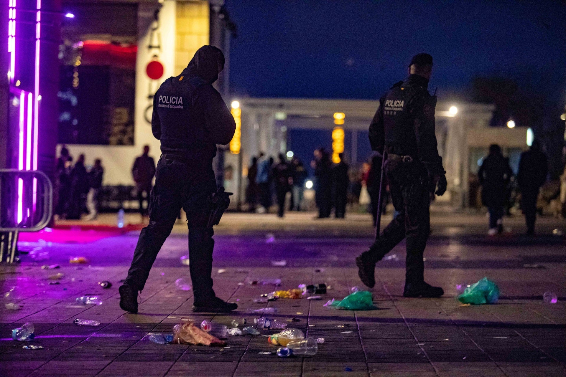 Agentes de Mossos d'Esquadra durante un dispositivo de Año Nuevo en Barcelona / Europa Press