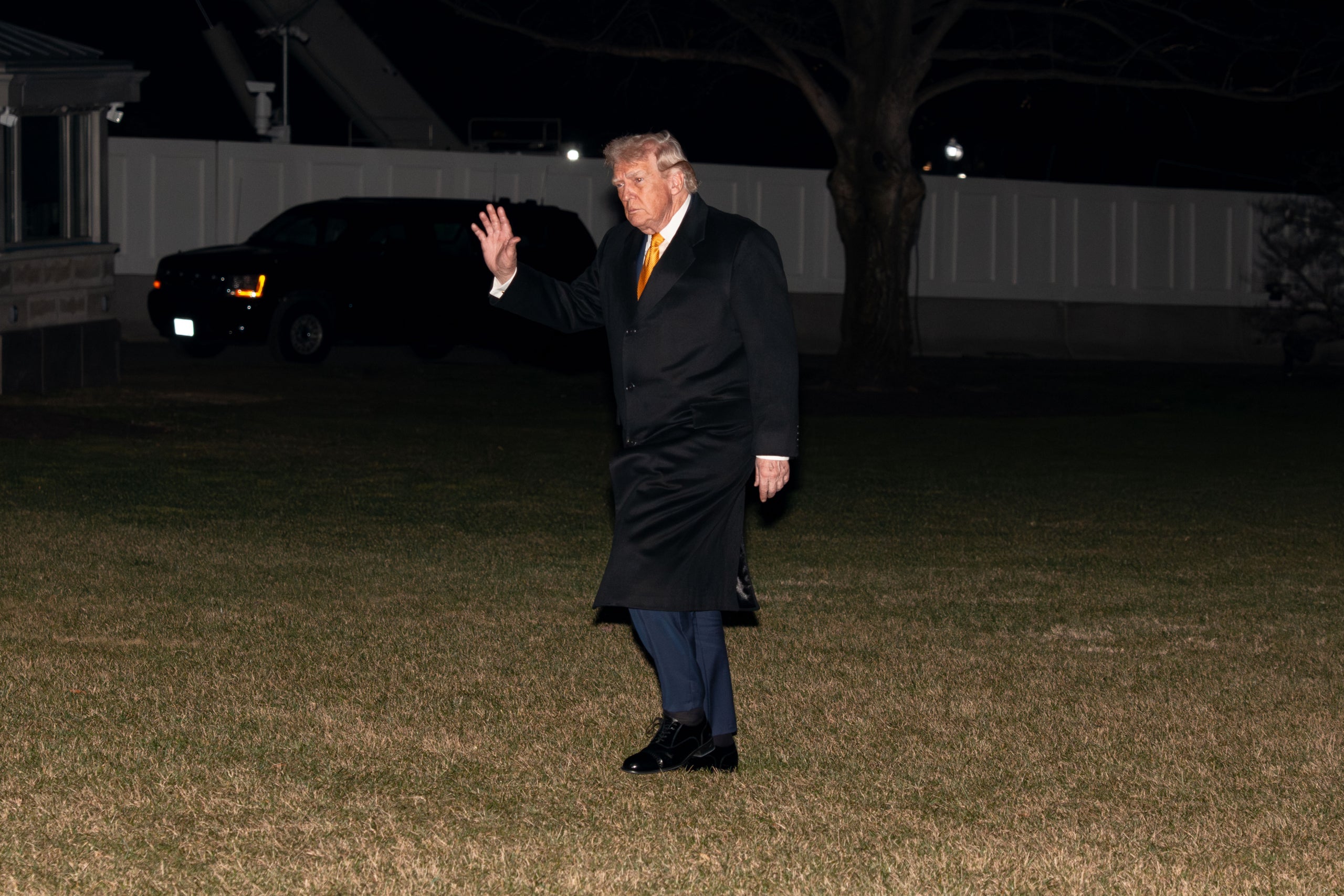 El president dels Estats Units, Donald Trump, entrant a la Casa Blanca / Europa Press