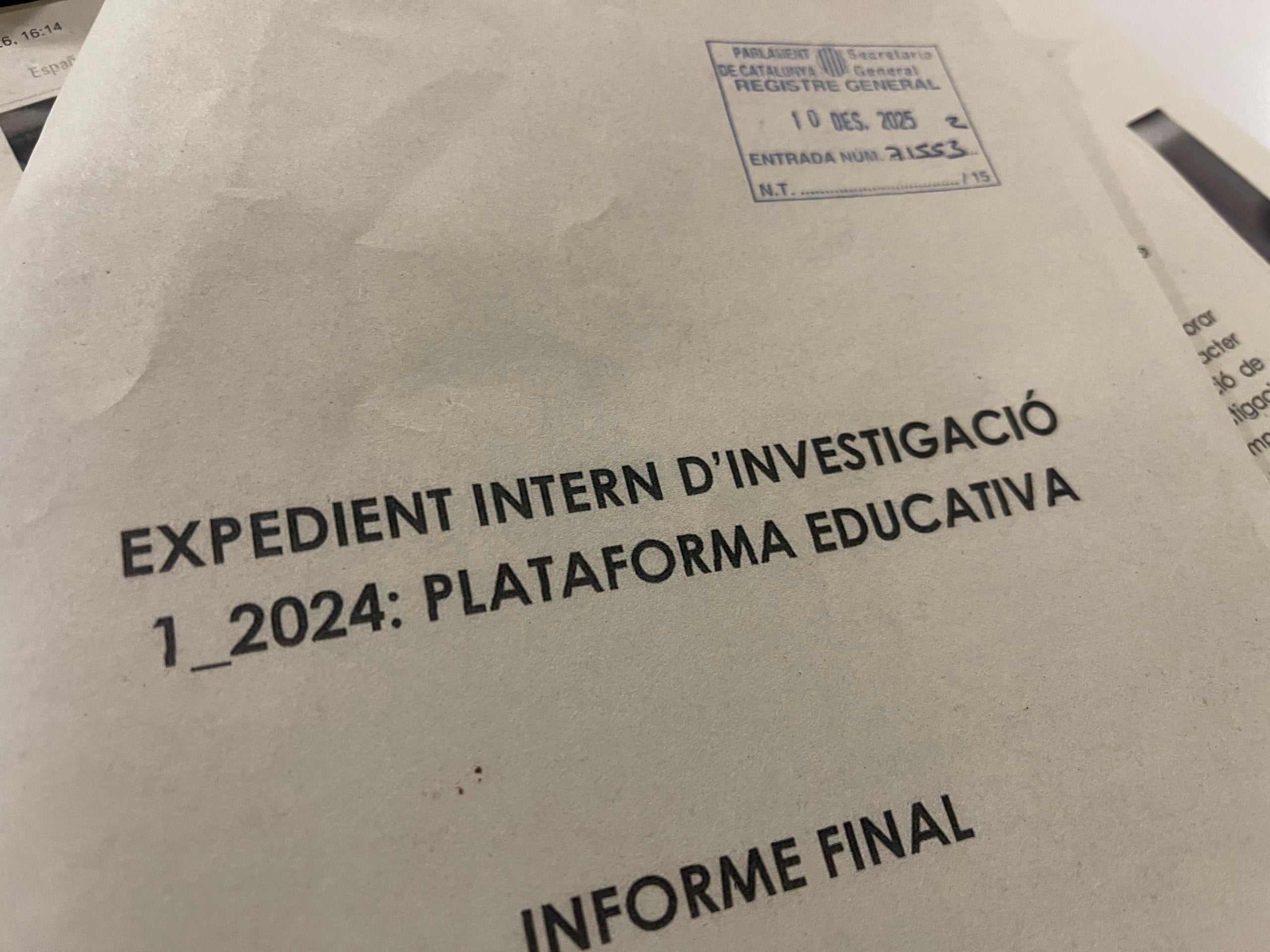 Informe auditoria de Plataforma Educativa/QS