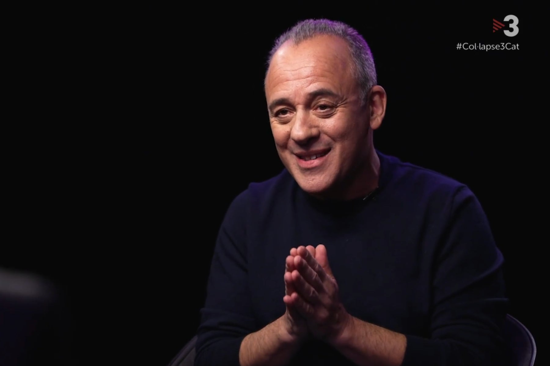 L'actor Javier Gutiérrez, en un moment de l'entrevista al Col·lapse de TV3 / 3Cat