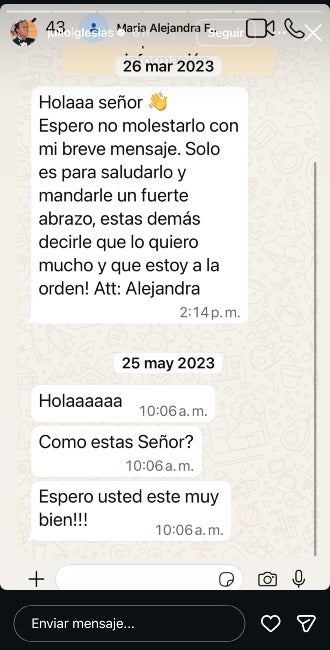 Julio Iglesias també ha publicat missatges de l'altre denunciant del 2023 - Instagram