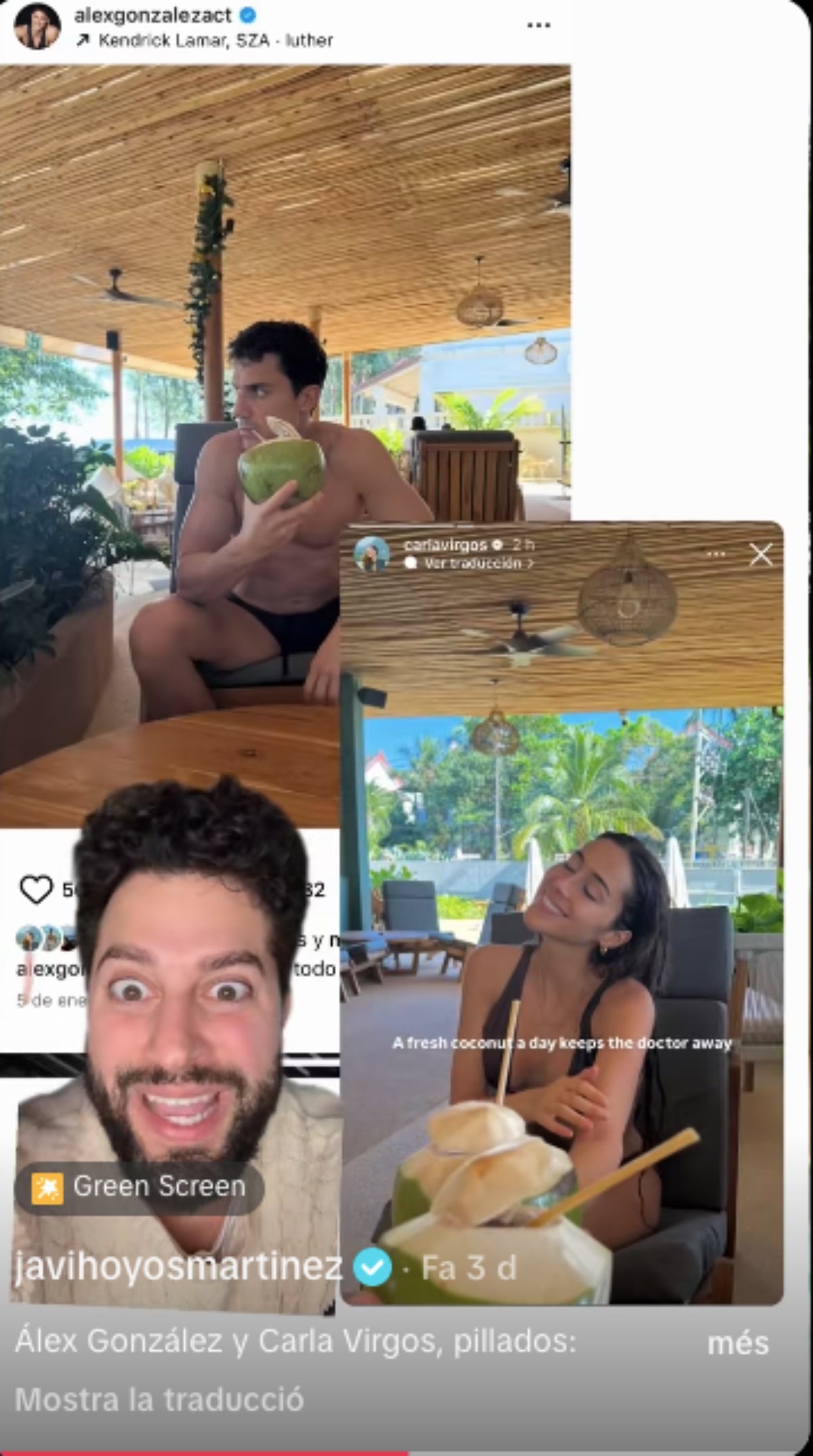 La influencer Carla Virgos i Álex González, enxampats de vacances junts | Tik Tok