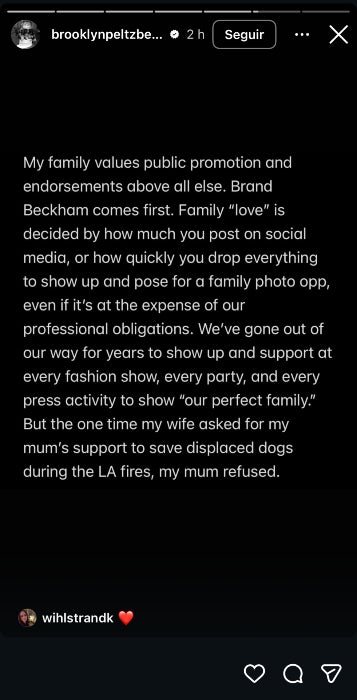 La ruptura familiar sembla insalvable després d'això - Instagram