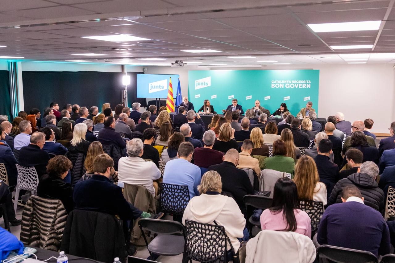 Una imatge del conclave de Junts aquest matí a Perpinyà/Núria Càmara