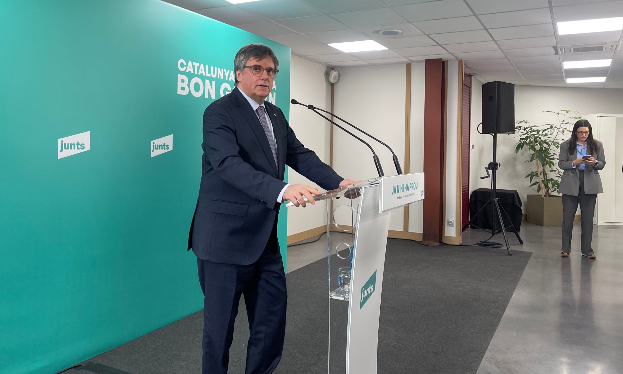 Carles Puigdemont, aquest matí a Perpinyà/Quico Sallés