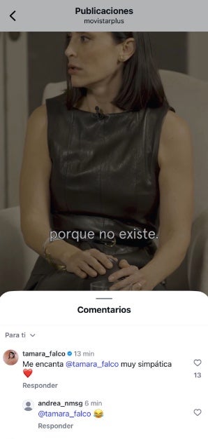 Tamara Falcó, enxampada fent-se un comentari bo a si mateixa - Instagram